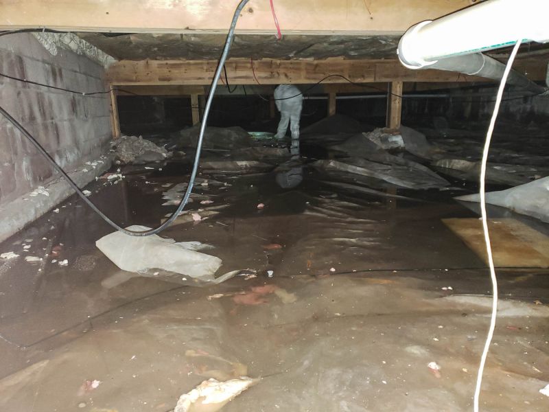 Clean and Dry Crawlspace After Encapsulation